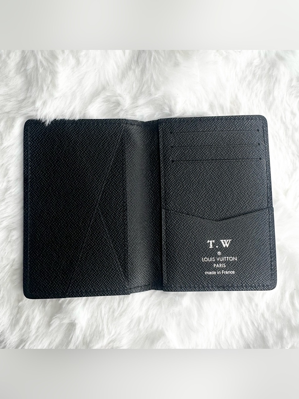 *LOUIS VUITTON* Black Epi Leather Pocket Organizer Card Holder Wallet - Picture 3 of 10